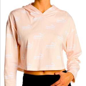 Puma Women’s lightweight  relaxed fit cotton cropped hoodie size XS, NWT